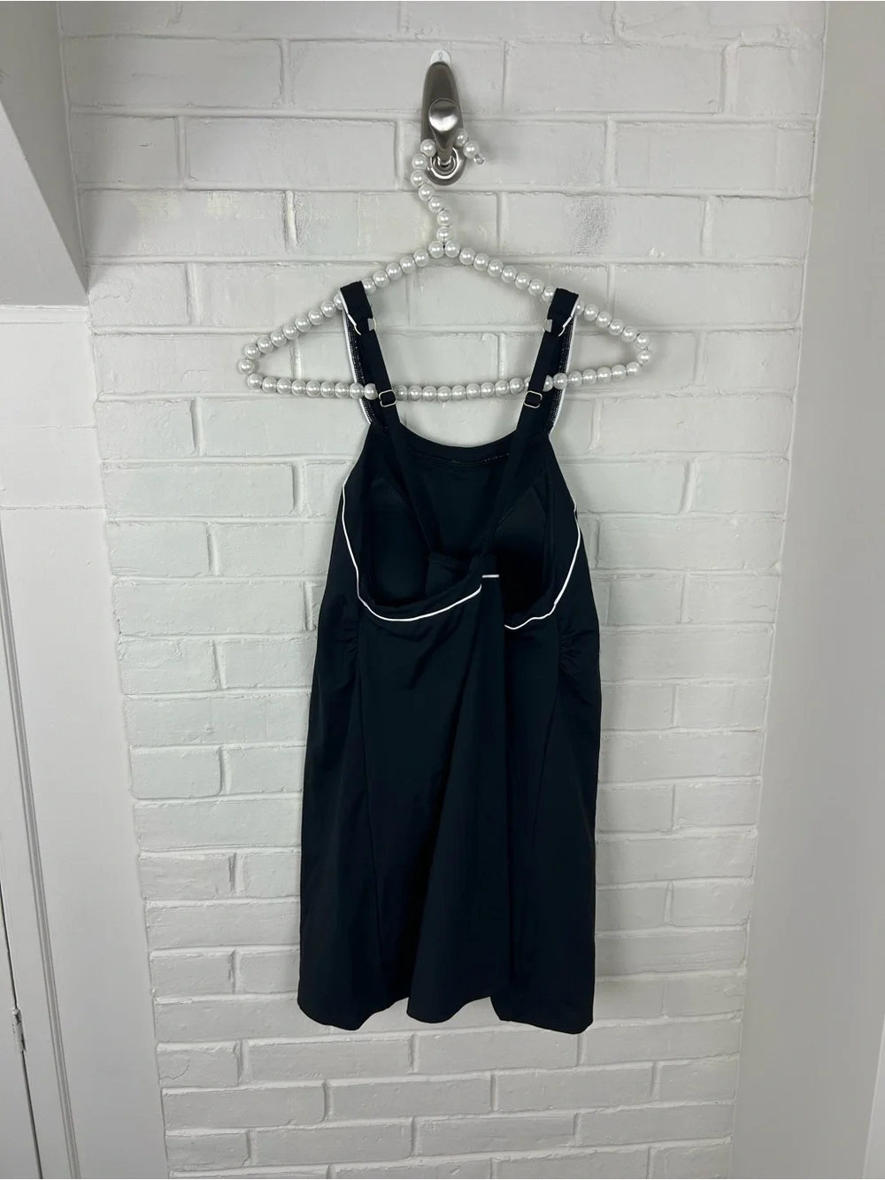 NWT Lands’ End Petite High Neck Swim Dress Swimsuit Size 12P FLAW